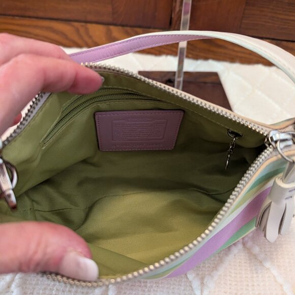 Coach striped legacy multicolor mini baguette bag - Picture 12 of 12